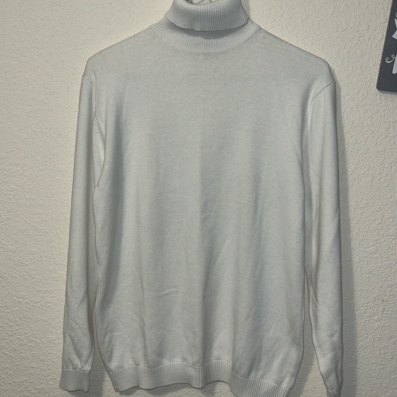 Men’s Lavane White turtleneck sweater - Picture 2 of 6